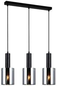 ITALUX PND-5581-3-BK+SG - Csillár zsinóron SARDO 3xE27/40W/230V fekete