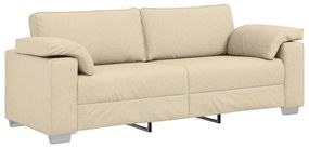 vidaXL Kanapé Krém 219 x 77 x 82 cm szövet