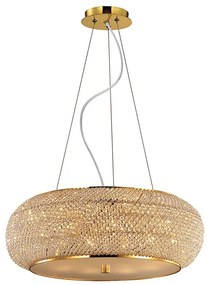 Ideal Lux - Kristály csillár zsinóron PASHA 10xE14/40W/230V átm. 55 cm arany