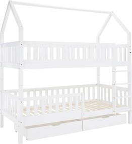 Montessori emeletes ágy, fehér, VENITA TYP 2