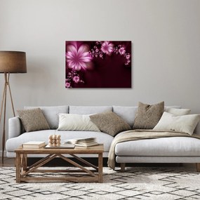 Az absztrakció képe - virágok (üvegen) (70x50 cm)