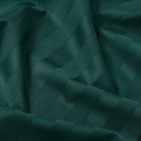 Goldea damaszt ágyneműhuzat - sötétzöld csíkos 140 x 200 és 70 x 90 cm