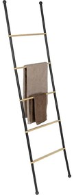 Fekete-natúr színű fém dekorációs létra Bambusa – Wenko
