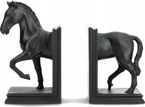 Könyvtámasz Ló Bookend Figura Kitámasztó Fekete Otthoni Nappali