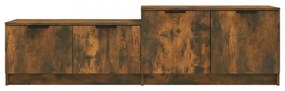 füstös tölgyszínű szerelt fa TV-szekrény 158,5 x 36 x 45 cm