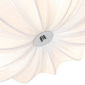 Design mennyezeti lámpa fehér selyemmel 52 cm 3-lámpás - Plu