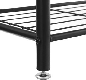 Fém előszobafal TAYLOR 72x175 cm, fekete/rusztikus barna