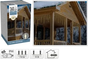Karácsonyi jégcsap világítás 360 LED-del, hossza 7 m