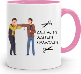 Rózsaszín Varrónő Bögre Bízz Bennem fényképes nyomattal