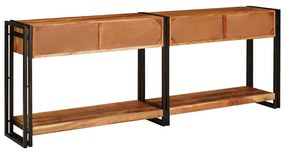 Konzolasztalok Egyéb 2 pcs Barna 200 x 33 x 75 cm Tömör akácfa