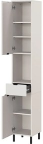 Krémszínű magas-keskeny fürdőszoba szekrény 30x190 cm Arcena – Germania