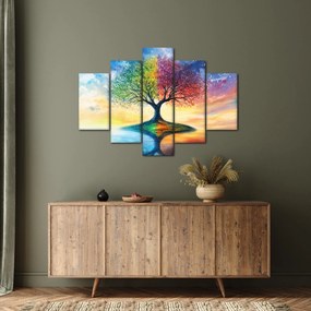 Kép – Évszakok festett fája (150x105 cm)