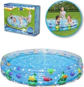 Gyerekmedence Zuhanytálca Felfújható Kerti Medence Pumpálható 183x33 cm