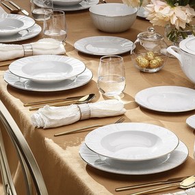 Tányér szett 6 fő részére 18 el. Oktáv Csipke Finezia Ćmielów