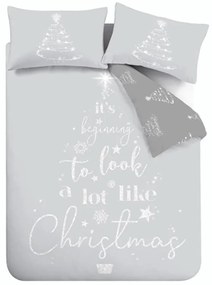 Szürke kétszemélyes ágyneműhuzat 200x200 cm A Lot Like Christmas – Catherine Lansfield