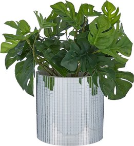 DISCO kaspó, ezüst Ø 13 cm