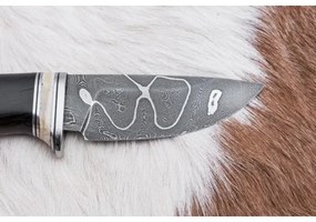 Exkluzív damaszkuszi kés 8,6 cm tölgy/tevecsont