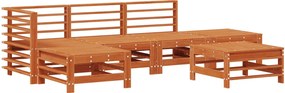 vidaXL Kerti lounge szett 5 pcs Viaszbarna Tömör fenyő