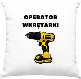 Csavarbehajtó kezelő párna Humor fehér