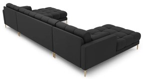 Sötétszürke sarokkanapé (U alakú) Bali – Cosmopolitan Design