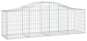 vidaXL 7 db íves horganyzott vas gabion kosár 200x50x60/80 cm