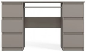 Kuba számítógépasztal, 130x76x51 cm, agyag színű