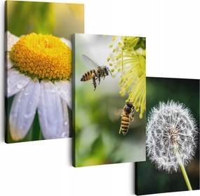 Vászonkép 180 cm **többféle minta** Képek A Nappaliba Triptichon Virágok