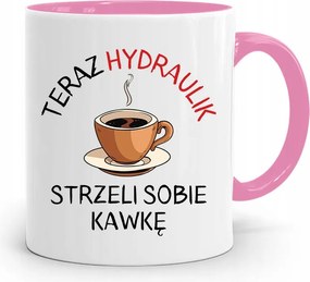 Rózsaszín Bögre Ajándék Vízvezeték Szerelőnek, fényképes nyomattal