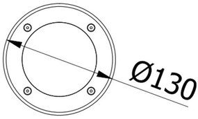 Lámpa Kerti lámpatest BETA-O (kör), max.50 W, GU10, IP67, AC220-240V, 50/60Hz, inox