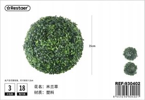 Mesterséges Növény Kerek 35CM Zöld Dekoráció