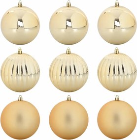vidaXL Karácsonyi Díszszett XL 9 pcs Arany Műanyag