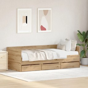 Pihenőágy Kézműves tölgyfa Mérnöki fa 90 x 190 cm Tartós