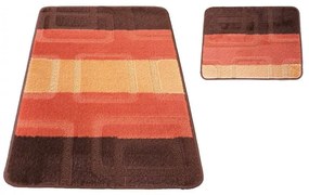 Fürdőszoba szőnyeg barna színben 50 cm x 80 cm + 40 cm x 50 cm