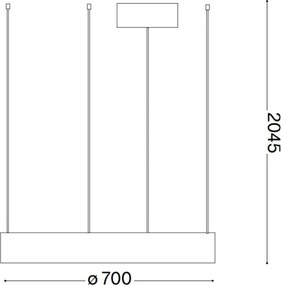 Ideal Lux - LED Csillár zsinóron ORACLE LED/35W/230V 3000K átm. 70 cm CRI 90 fehér
