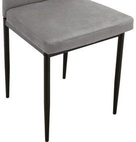 Szürke bársony étkezőszék szett 2 db-os Kelly – Støraa