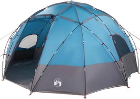 vidaXL Kempingssátor tetővel Kék 475 x 475 x 235 cm Poliészter