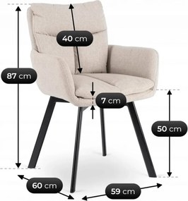 CORTADO forgószék, bézs