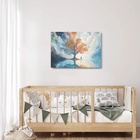 Üveg kép – Az élet és szerelem fája (70x50 cm)