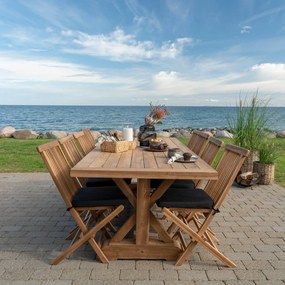 Teakfa kerti étkezőasztal 100x240 cm Volos – House Nordic