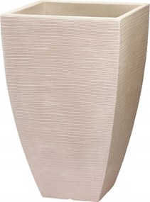 Virágtartó fedél műanyag bordázott homokszínű magas 40x60cm 1db