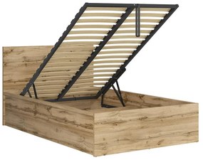 Egyszemélyes ágy 120 cm Tetrix 6 (wotan tölgy) (ágyráccsal) (tárolóhellyel). 1098487