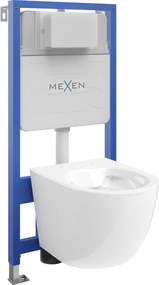 Mexen Lena WC beépített tartály Fenix Slim vázzal és WC-csészével, fényes fehér - 6103322XX00