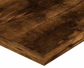 4 db füstös tölgy színű szerelt fa fali polc 60 x 20 x 1,5 cm