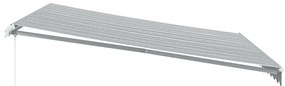 antracitszürke-fehér LED-es kézi napellenző 400 x 350 cm