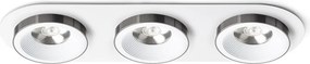 RENDL SHARM R III süllyesztett lámpa fehér fekete króm 230V LED 3x10W 24° 3000K