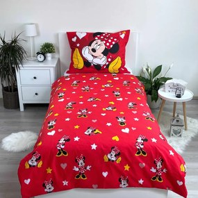Disney Minnie Love &amp; Stars ágyneműhuzat 140×200cm, 70×90 cm