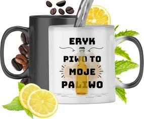 Mágikus bögre Eriknek Fekete matt nyomott mintával 330ml