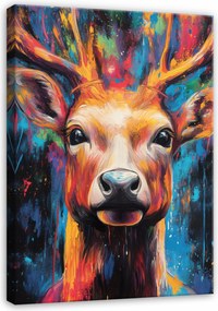 Vászonkép Absztrakt Szarvas Színes Hálószoba Nappali Konyha 60x40