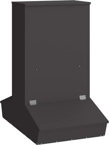 vidaXL Disznó Etető Fekete 82 x 51 x 91,5 cm Hidegen Hengerelt Acél