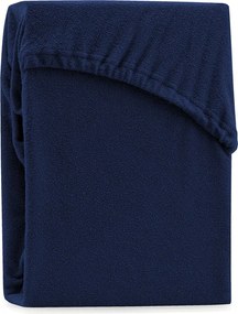 Sötétkék gumis frottír lepedő 140x200 cm Ruby – Restilo